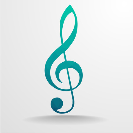 detailed illustration of a polygonal violin clef, eps10 vectorのイラスト素材