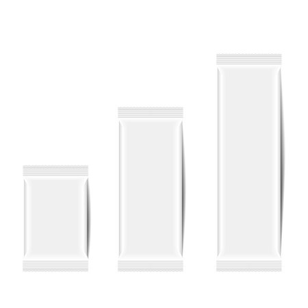 detailed illustration of a blank snack bars packaging template, のイラスト素材