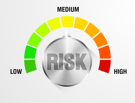 detailed illustration of a risk meter,  vectorのイラスト素材