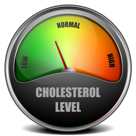 illustration of a Cholesterol Meter gauge, のイラスト素材
