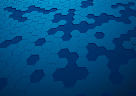 illustration of an abstact blue hexagon background, eps10 vector