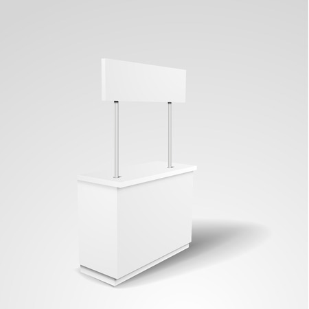 detailed illustration of a blank Promotion counter, Retail Trade Stand, eps10 vectorのイラスト素材