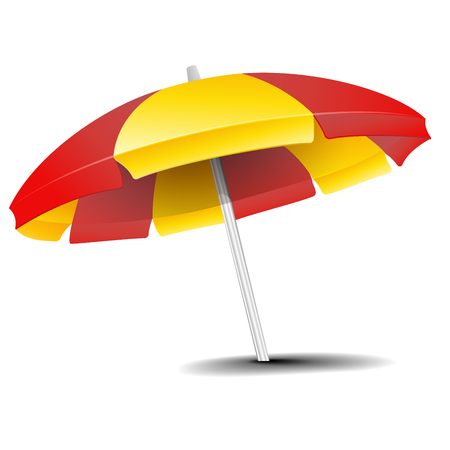 detailed illustration of a beach umbrella isolated on whiteのイラスト素材