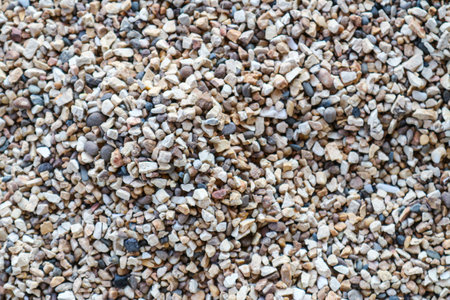 dry small river gravel with beautiful and colorful object texture for gardening and pathways...