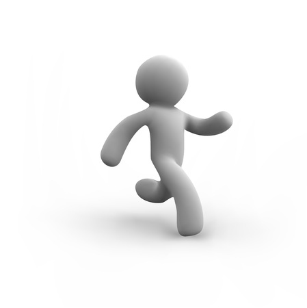 Vector white human runningのイラスト素材