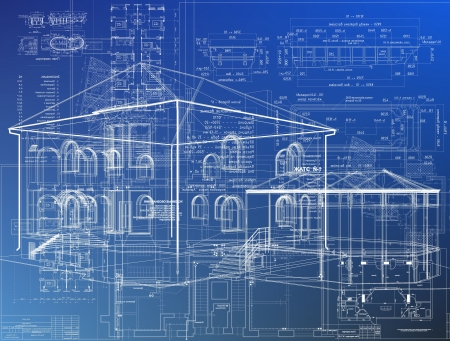 wireframe buildingsの写真素材