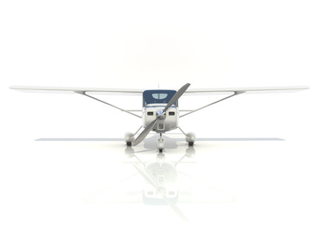 light aircraft with single propeller