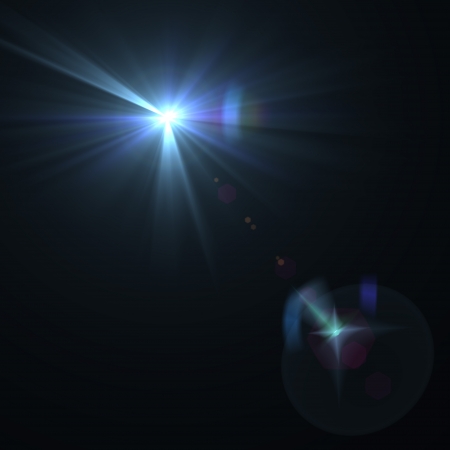 Vector star, sun with lens flare のイラスト素材