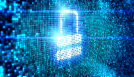 Lock icon digital styleの写真素材