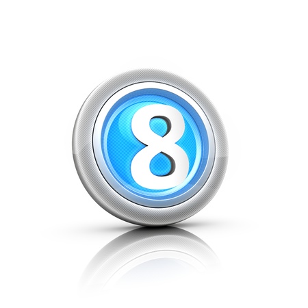 Button with digital labelの写真素材