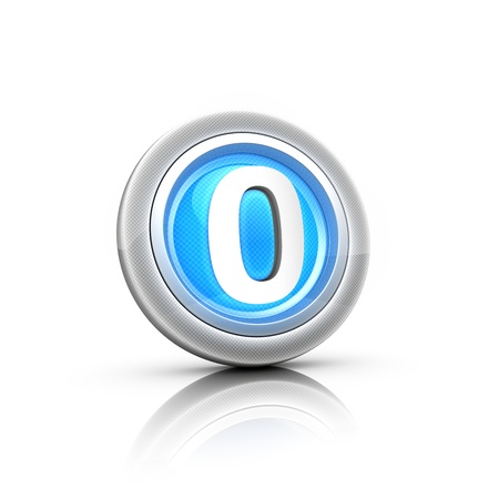 Button with digital labelの写真素材