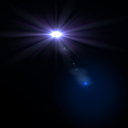 Vector star, sun with lens flare のイラスト素材