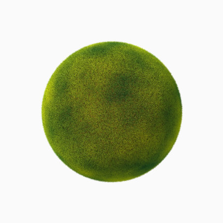 Grass sphere isolated on a white background 