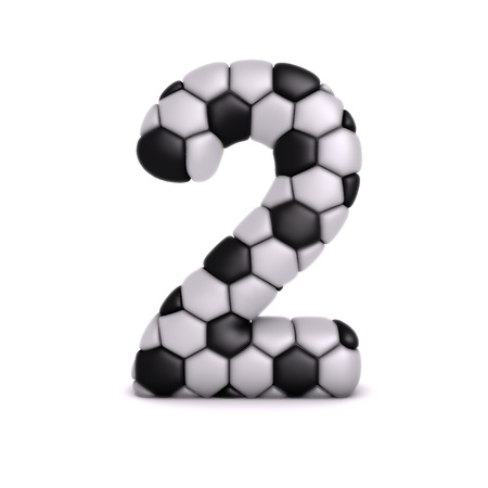 Letter with soccer relief textureの写真素材