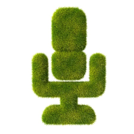 Grass microphone iconの写真素材