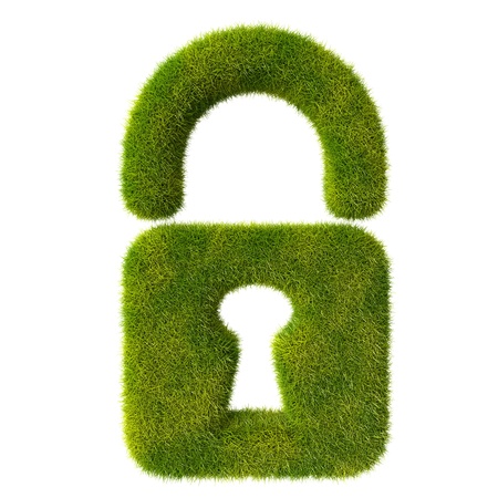 Grass locked lockの写真素材