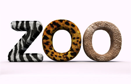 Word zoo with fur letters 