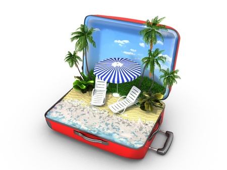 Open baggage, vacation conceptの写真素材