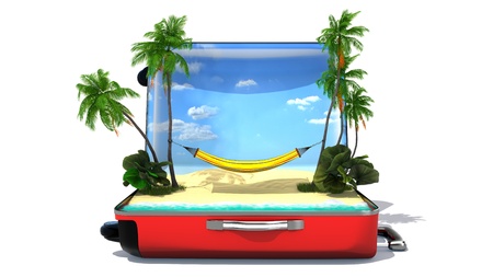 Open baggage, vacation conceptの写真素材