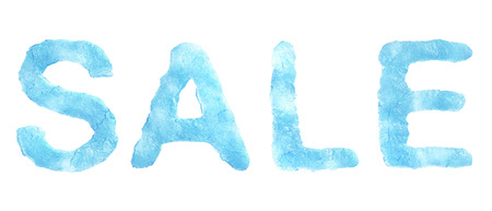 Ice Letter isolated on white の写真素材