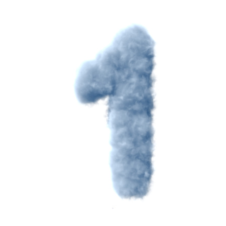 Smoke font.  isolated letter 3d renderの写真素材