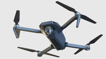 drone isolated on white background. 3d illustration