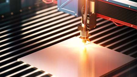 metall cutter cut the steel. 3d renderingの写真素材