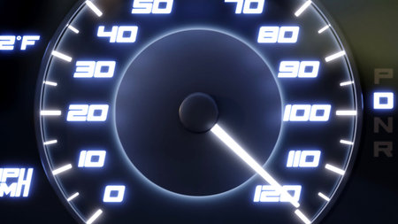 The car pics up speed, the load on the engine, tachometer, dashboard