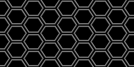 Seamless black and silver embossed luxury geometric background texture. Modern elegant dark abstract...
