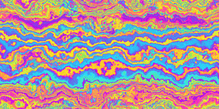 Seamless psychedelic rainbow agate gem stone slice or marble pattern background texture. Trippy...