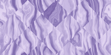 Seamless diamond marble swirl mosaic tiles background texture in Digital Lavender color of the year...