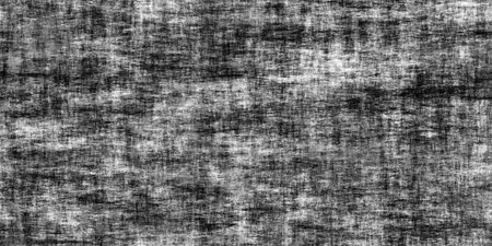 Seamless greyscale dirty grunge fabric background texture. Tileable weathered wrinkled black and white linen pattern overlay. Distressed stained monochrome effect. High resolution 3D Rendering.の写真素材