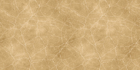 Seamless vintage beige brown wrinkled and creased parchment paper background texture. Rustic grunge scrapbook craft cardstock or old book page pattern. Ancient manuscript or antique scroll backdropの写真素材