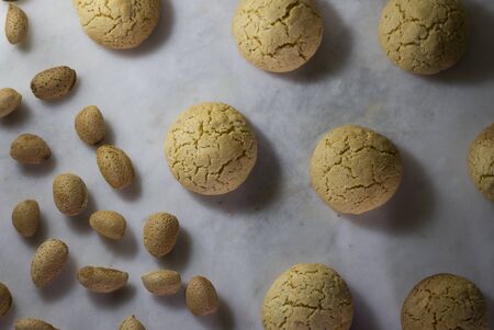 Acbadem cookies is a traditional Turkish biscuit made of bitter almondsの写真素材