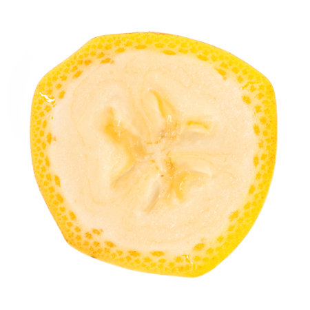 Banana slice isolated on white background. Real edible fruit and vegetable. Cutted to half or slices isolated on white background,の写真素材