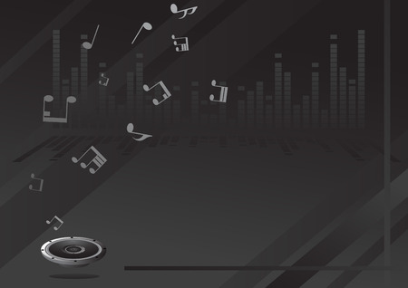 Abstract black music background. Clip-artのイラスト素材