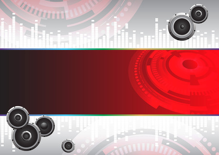 Abstract Hi-tech music background. Clip-artのイラスト素材