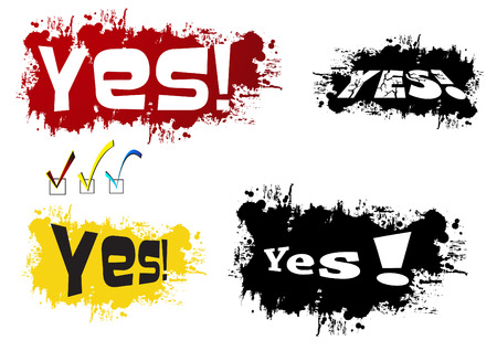 The grunge positive . Yes. Clip-artのイラスト素材