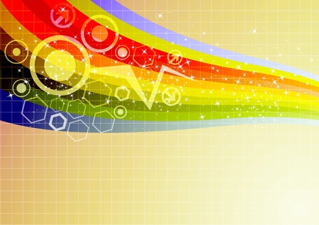 Abstract rainbow background. Clip-artのイラスト素材