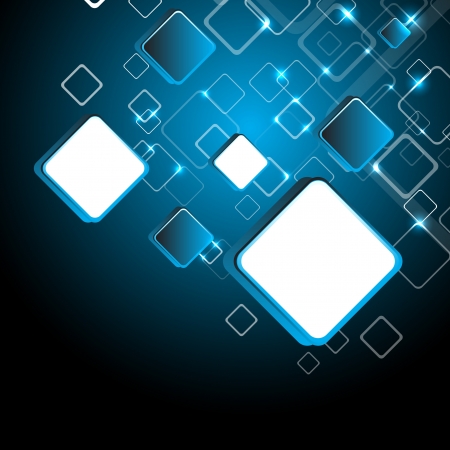 Abstract blue square background. Clip-artのイラスト素材
