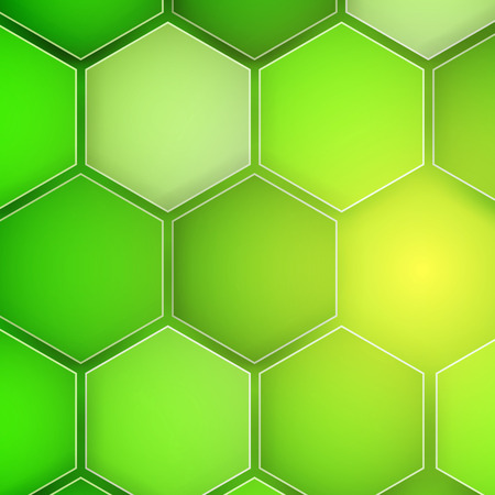 Abstract green background hexagon. Vector illustration. Clip-artのイラスト素材