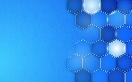 Abstract blue background hexagon. Vector. Clip-art
