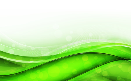 Abstract green waves - data stream concept. Vector illustration. Clip-artのイラスト素材