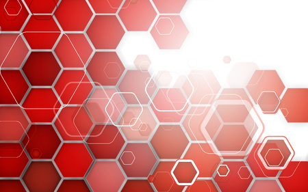 Abstract red background hexagon. Vector illustration. Clip-artのイラスト素材