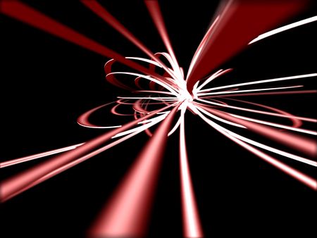 Red on black abstractの写真素材