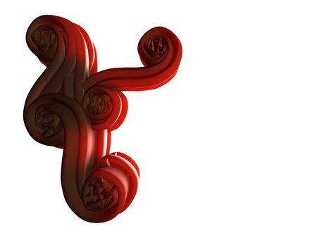 Abstract Red Ornamentの写真素材