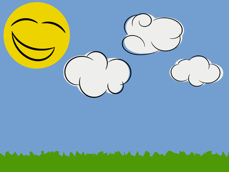 Stylized Sunny Dayのイラスト素材