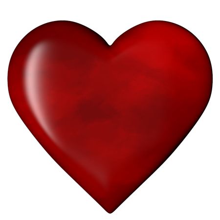 3D Rendered Heart, Isolated on Whiteの写真素材