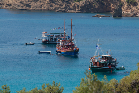 Boats with touristsのeditorial素材