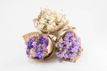 A small bouquet of dried flowersの写真素材